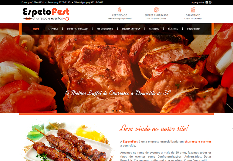 Kit de Churrasco para Eventos  EspetoFest - Churrasco e Eventos